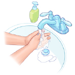 washing hands